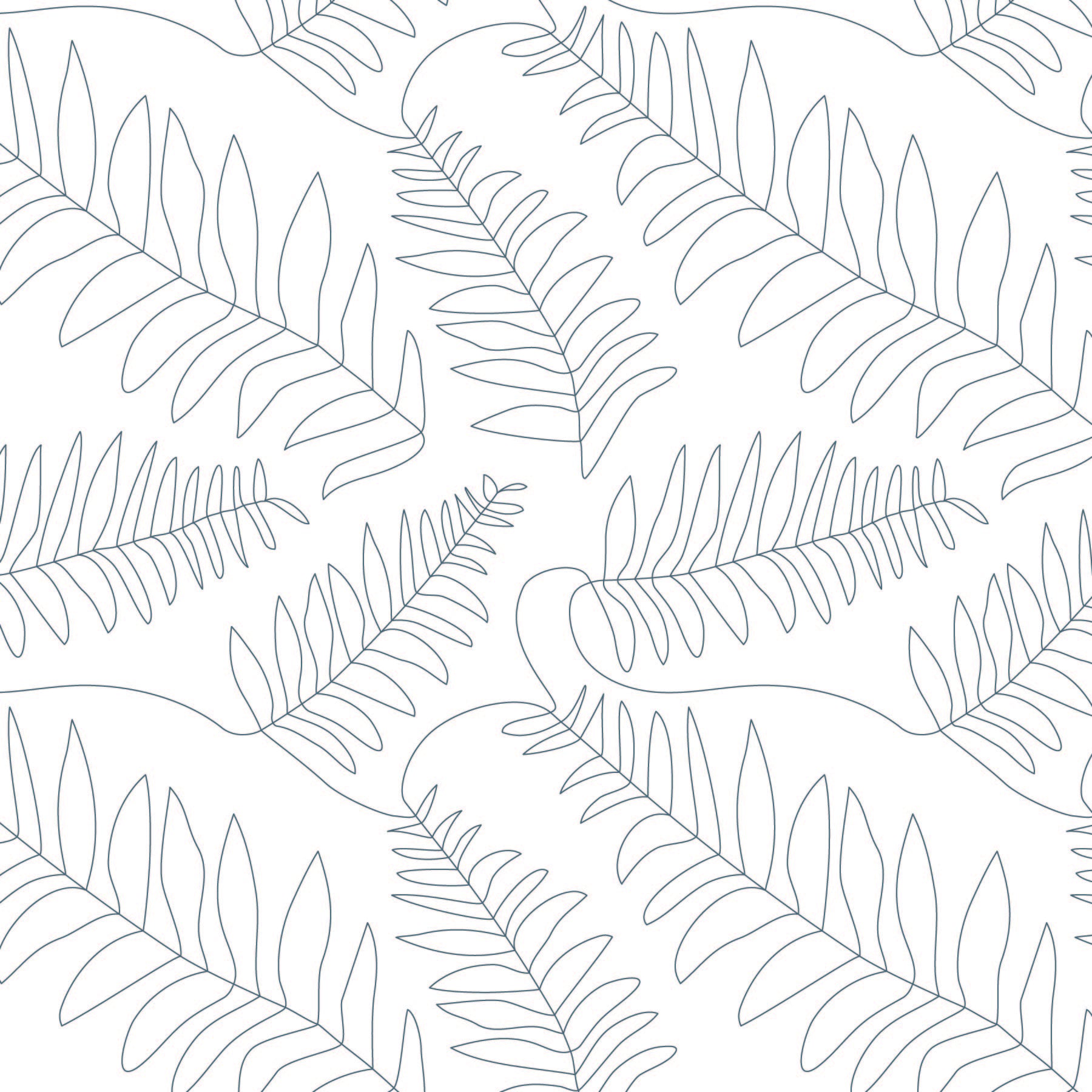 Ferns Leafy Computerised Quilt Pattern
